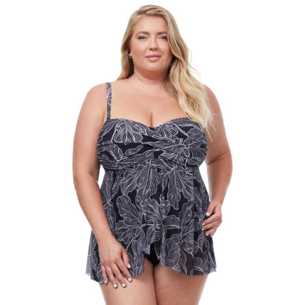 Gottex Women's Soiree Floral Swimdress |14| Flowy Skirted Flattering OnePiece‎